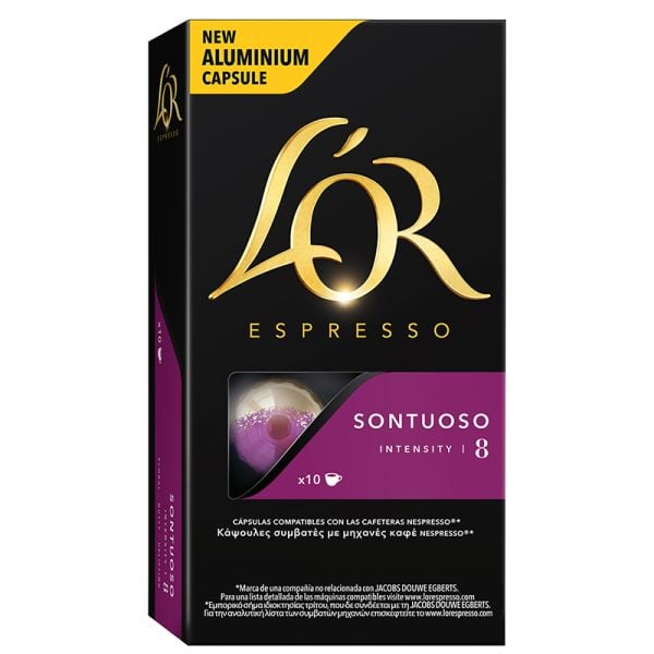 L'Ôr espresso espresso coffee capsules with a rich espresso flavour nespresso system 10 units