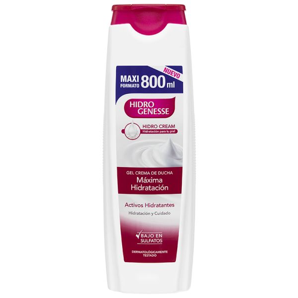 Moisturizing bath gel Hidrogenesse maximum hydration 800 ml
