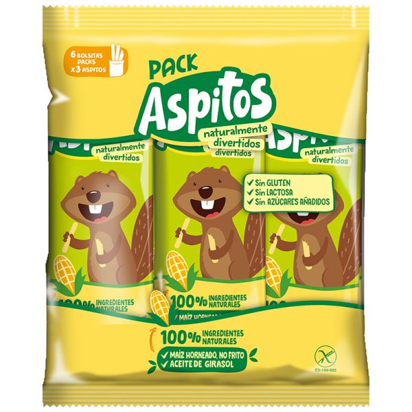 Aspitos baked corn snack 6x6 g bag