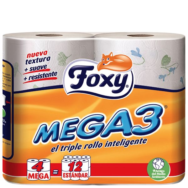 Toilet paper Foxy mega-roll 4 rolls