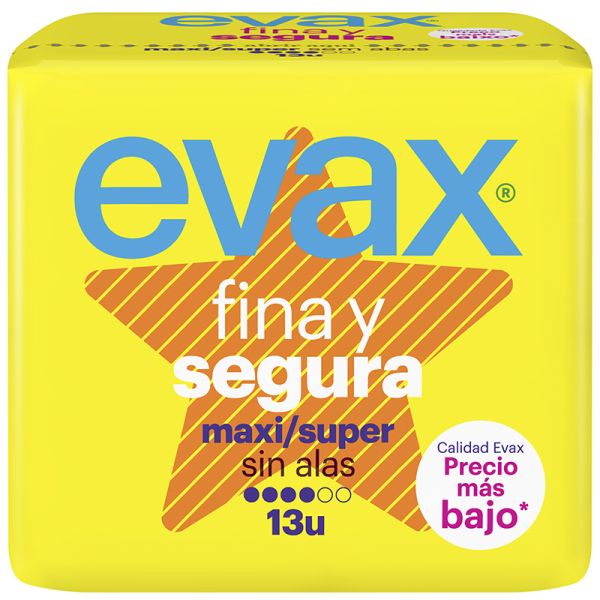 Sanitary pads Evax fine and safe maxi 13 units