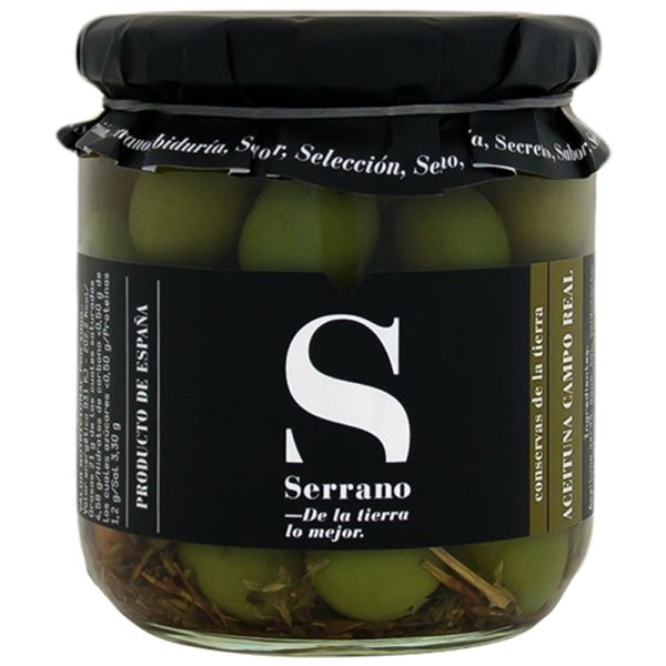 Campo Real olives Conservas Serrano 350 g jar