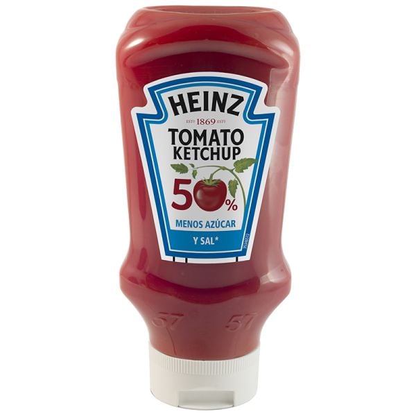 Ketchup Heinz top down -50% sugar and salt 550 g bottle
