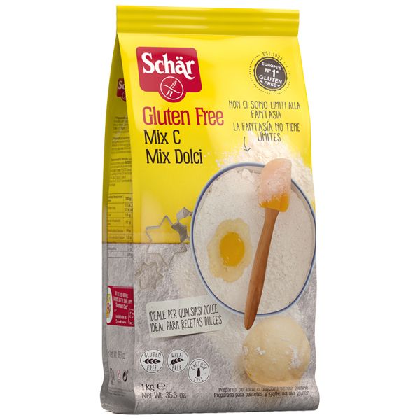 Flour preparation for gluten-free pastries Schär Mix C 1 kg bag