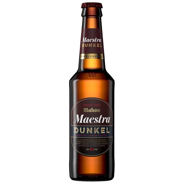 Beer Mahou Maestra Dunkel 33 cl bottle