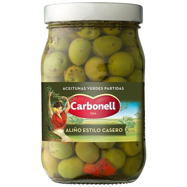 Homemade style green olives Carbonell 450 g jar