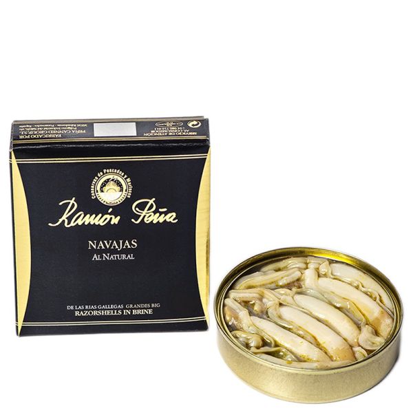 Razor shells in brine Ramón Peña Gold 6/8 pieces 70 g (net drain.) tin