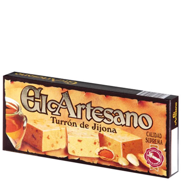 Granulated jijona nougat 64% El Artesano supreme quality 250 g tablet bag