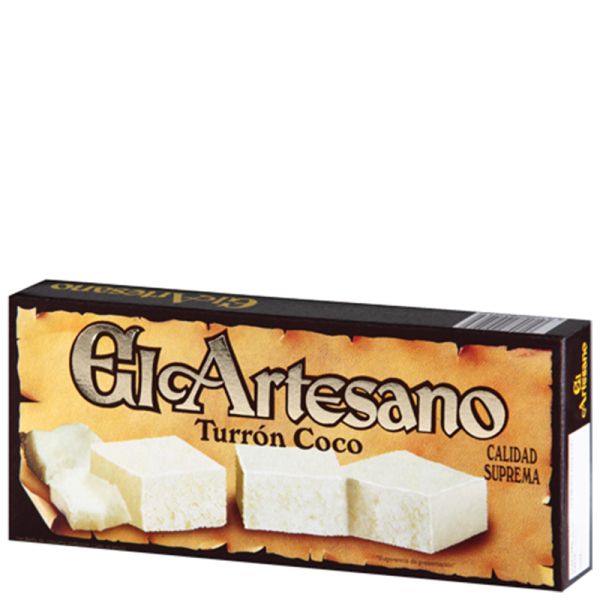 Coconut Nougat El Artesano supreme quality 200 g tablet