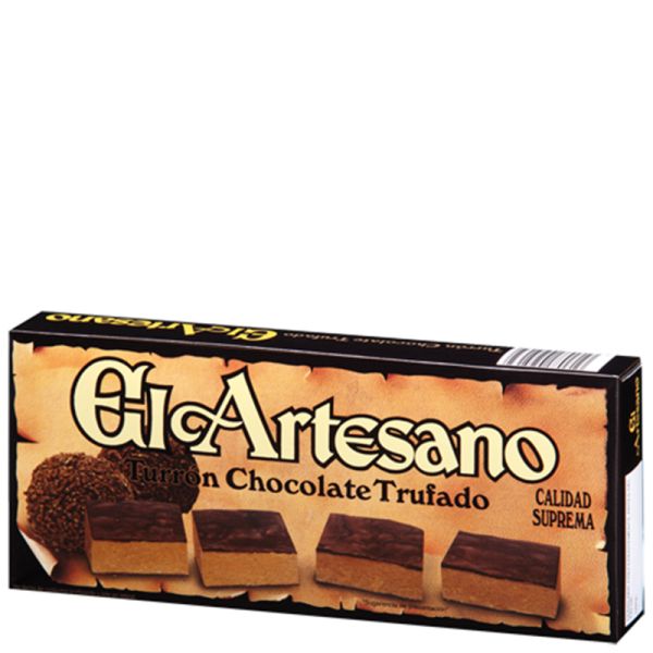 Truffled chocolate nougat El Artesano supreme quality 200 g tablet