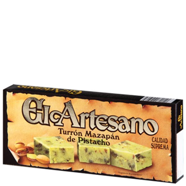 Marzipan with pistachio nougat El Artesano supreme quality 200 g tablet