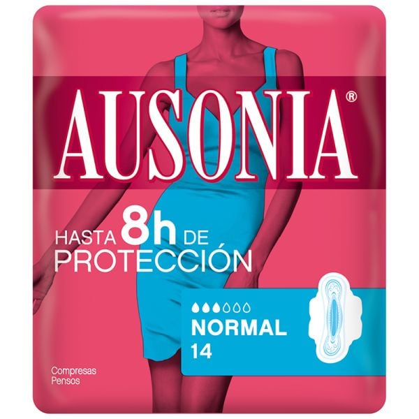 Sanitary pads Ausonia airdry normal winged 14 units
