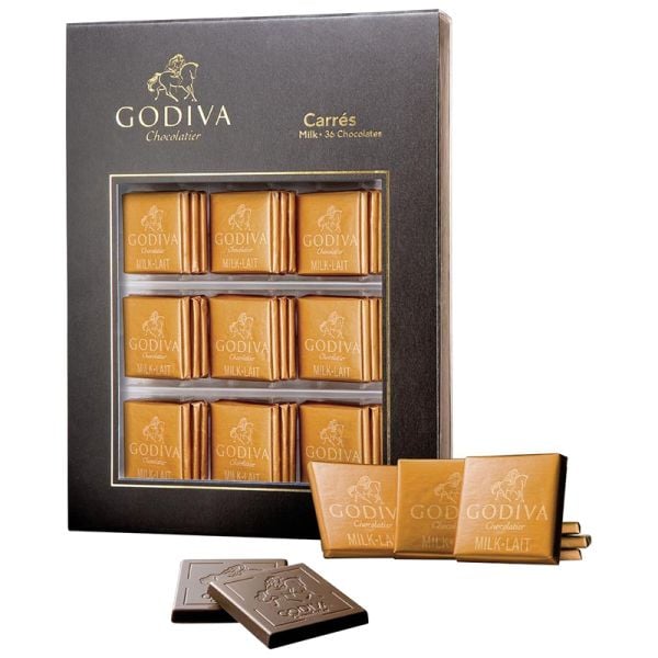 Milk chocolates Godiva Carrés 36 pieces 190 g