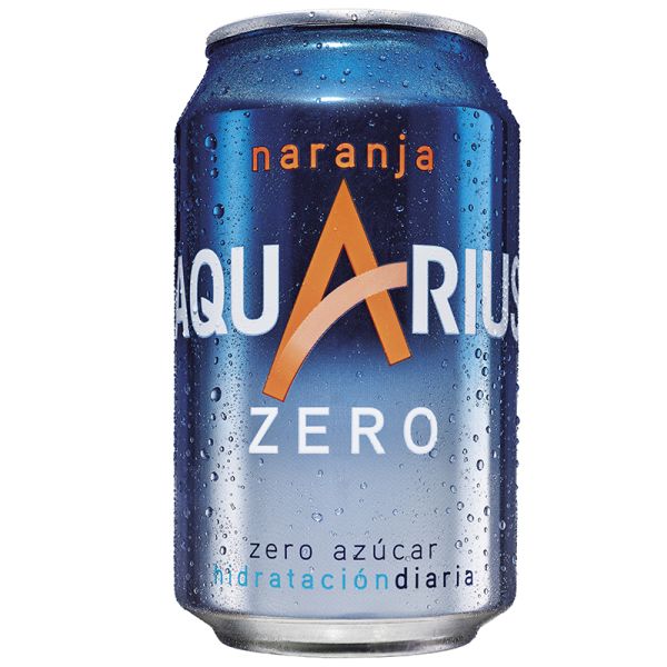 Isotonic drink Aquarius Zero orange 33 cl can