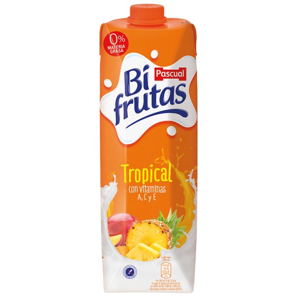 Juice and milk beverage Bifrutas tropical Pascual 1 l carton