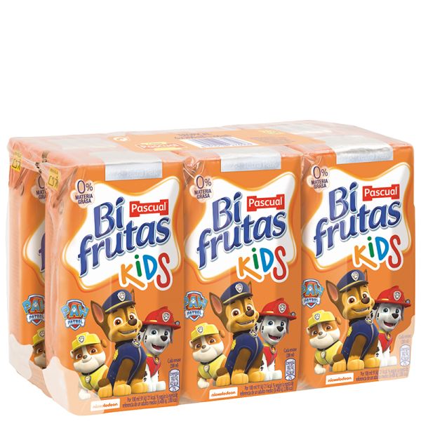 Juice and milk beverage Bifrutas Kids Zero Tropical Pascual brik 6x20 cl