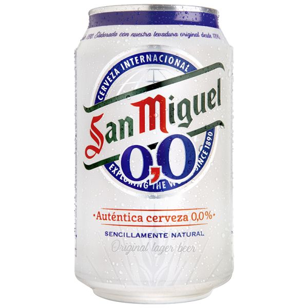 Alcohol-free beer San Miguel 0.0 33 cl can