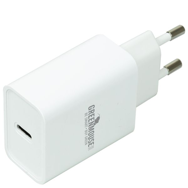 GreenMouse USB-C 20W charger white
