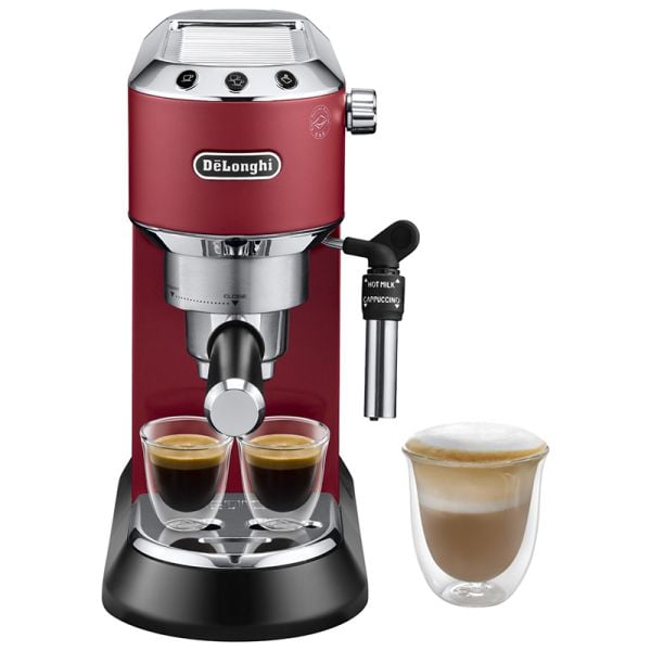 Delonghi EC685R Cafetera express De Longhi EC Dedica 685.R Bomba de presión Thermoblock 1350 W Rojo