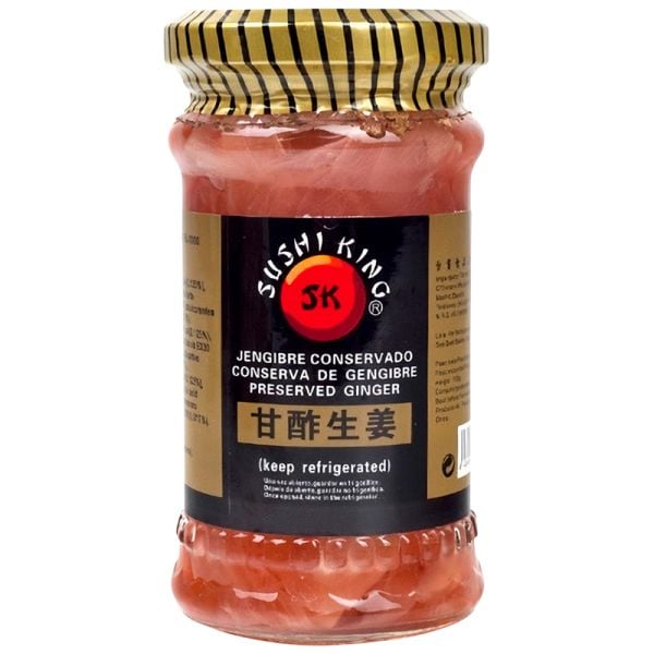 Pink ginger in vinegar Sushi King 340 g jar