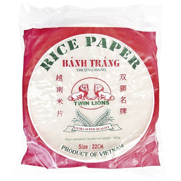 Rice paper 22 cm Twin Lions 400 g