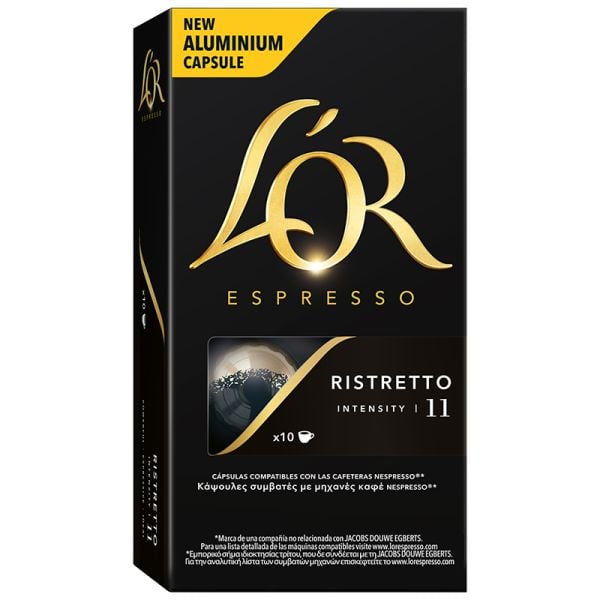 Espresso Ristretto coffee capsules L'Or nespresso system 10 units