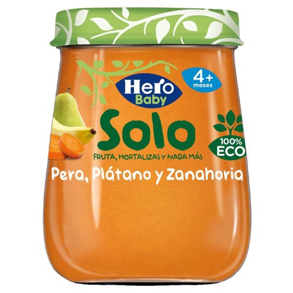 Hero Baby Jar of pear, banana and carrot Solo 120 g jar