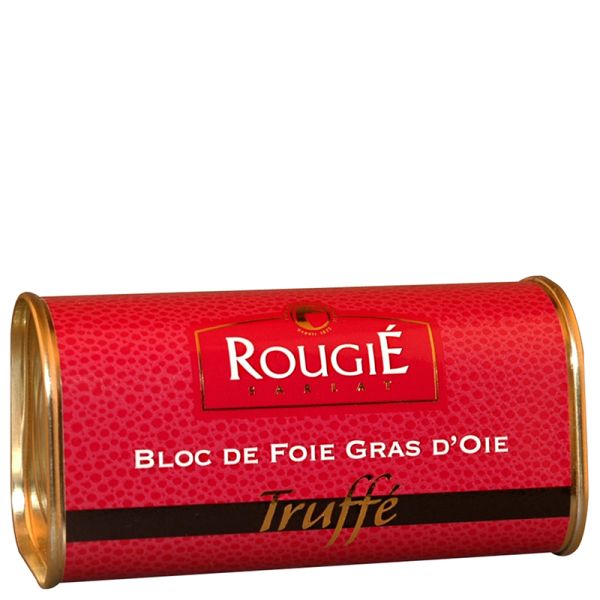 Bloc of goose foie gras with truffles Rougié 210 g tin