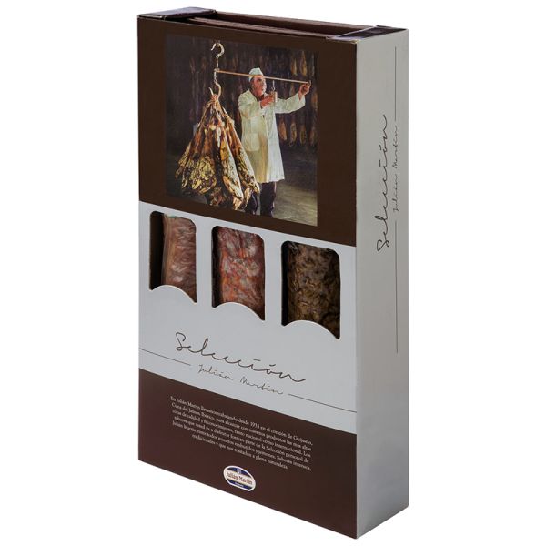 Julián Martín Cebo Chorizo, salchichon and loin set 3 half pieces x 500 g approx.