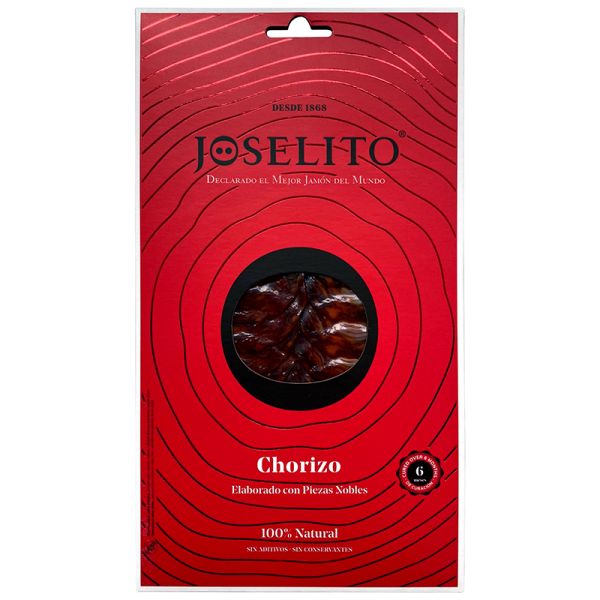 Sliced chorizo from acorn fed pigs Joselito 70 g package