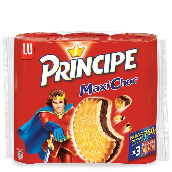 Cookies filled with chocolate cream Principe maxi choc 3x250 g