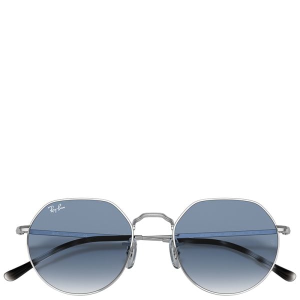 Ray-Ban Jack silver frame blue lenses 53-20 sunglasses