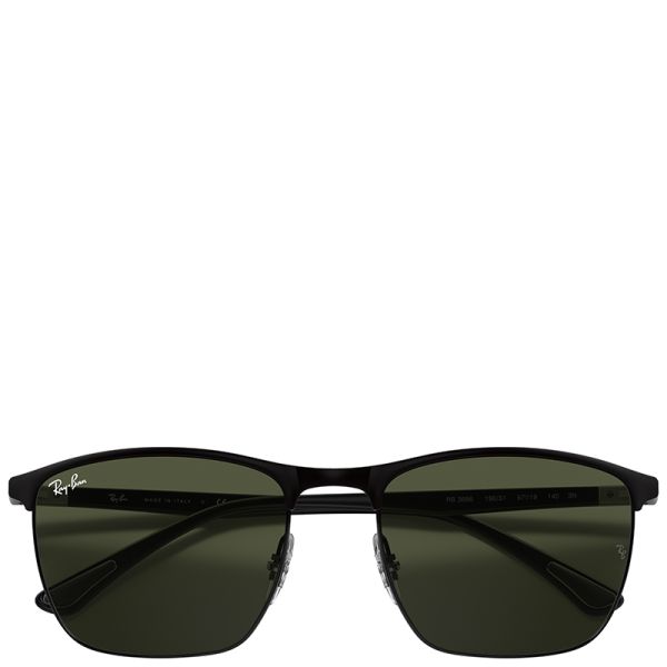 Ray-Ban RB3686 black frame green lenses 57-19 sunglasses