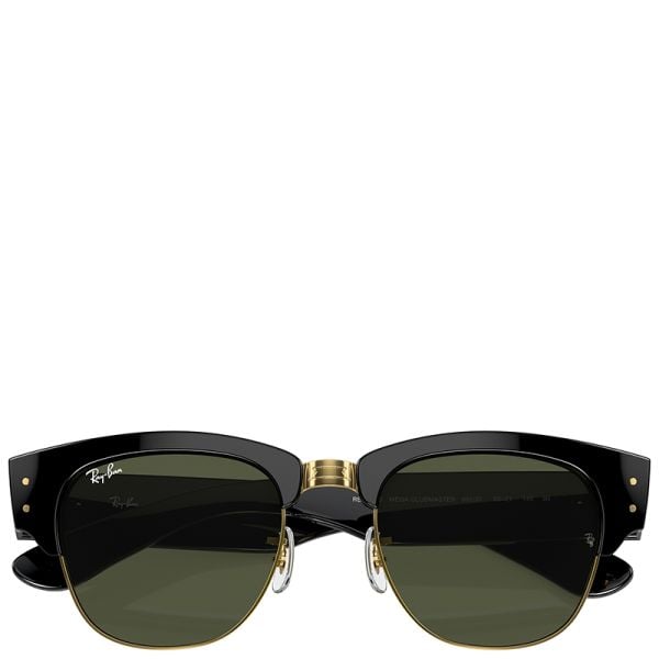 Ray-Ban Mega Clubmaster black frame green lenses 53-21 sunglasses