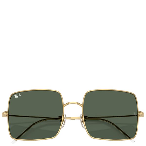 Ray-Ban Square 1971 Reverse arista gold frame green lenses 56-19 women sunglasses