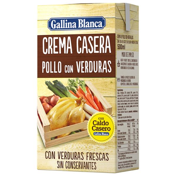 Homemade style chicken with vegetables cream Gallina Blanca brik 50 cl