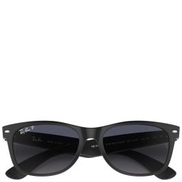 Ray-Ban New Wayfarer Classic black frame blue lenses 55-18 Polarized sunglasses