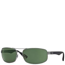 Ray-Ban RB3445 black frame green lenses 61-17 sunglasses