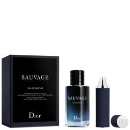 Dior Sauvage Travel set: Eau de Parfum spray 100 ml + mini spray 10 ml
