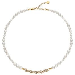 Majorica Nova Gold-plated silver with pearls and zirconia necklace