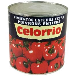 Whole red peppers Celorrio extra 1,65 kg tin