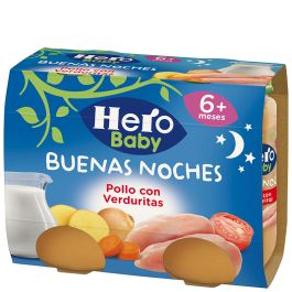 Jar of chicken with vegetables Hero Baby goodnight 2x190 g