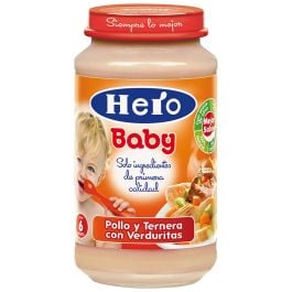 Jar of vegetables with chicken and beef Hero Baby Natur 235 g jar