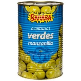 Sarasa Anchovy flavoured green olives with stone 4,2 kg tin