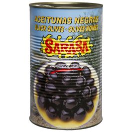 Sarasa Black olives with stone 4,2 kg tin