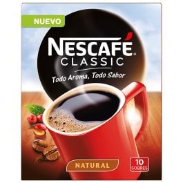 Natural instant coffee Nescafé box 10 envelopes