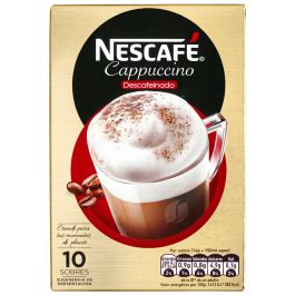 Cappuccino decaffeinated instant coffee Nescafé box 10 envelopes