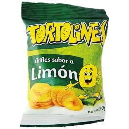 Lemon plantain chips Tortolines 50 g bag