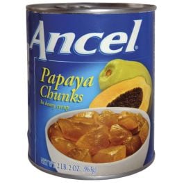 Papaya pieces in syrup Ancel 690 g tin