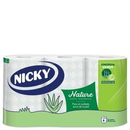 Nicky Toilet Paper Nature 3 layers with Aloe Vera 6 rolls